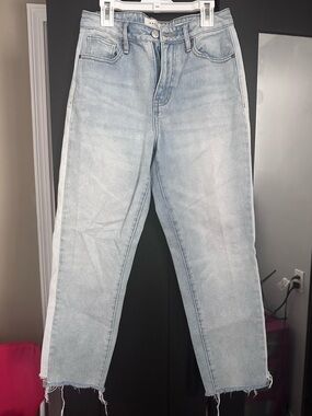 Light Wash Jeans with Side Stripe